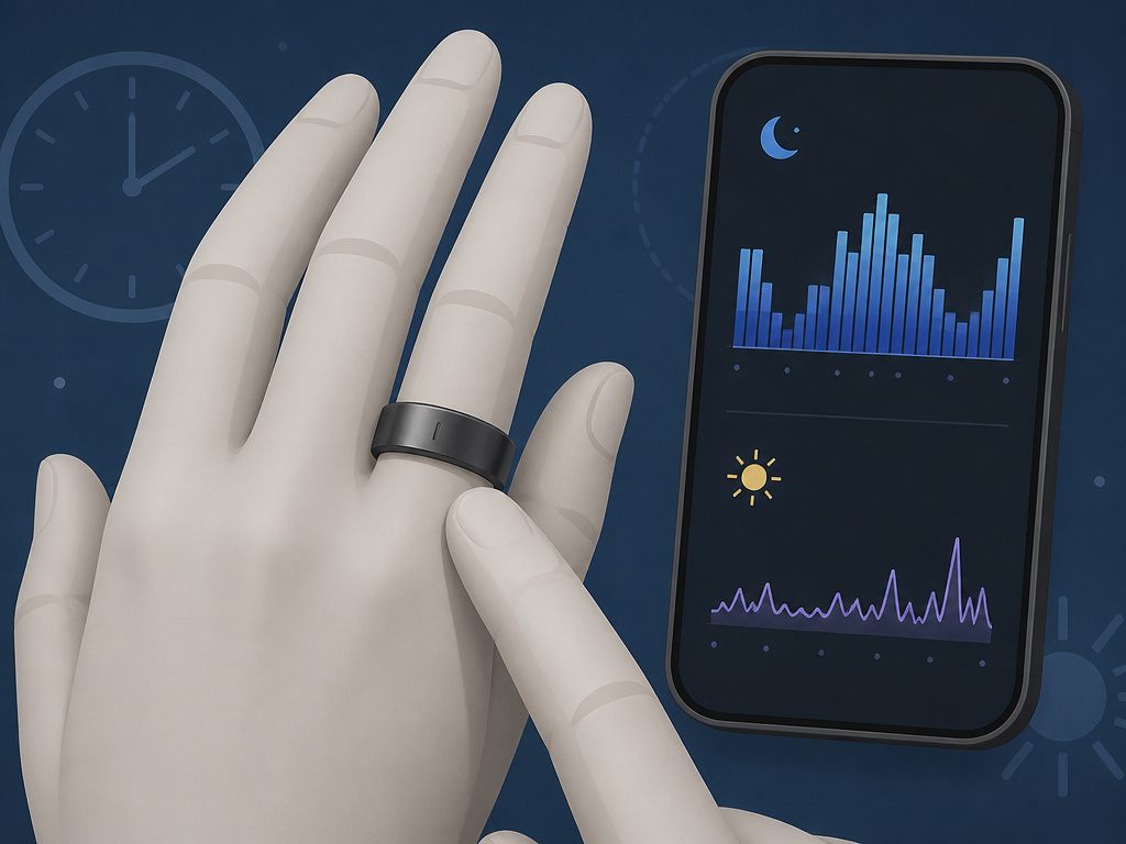 Using a sleep tracker ring and app to measure sleep data for better rest